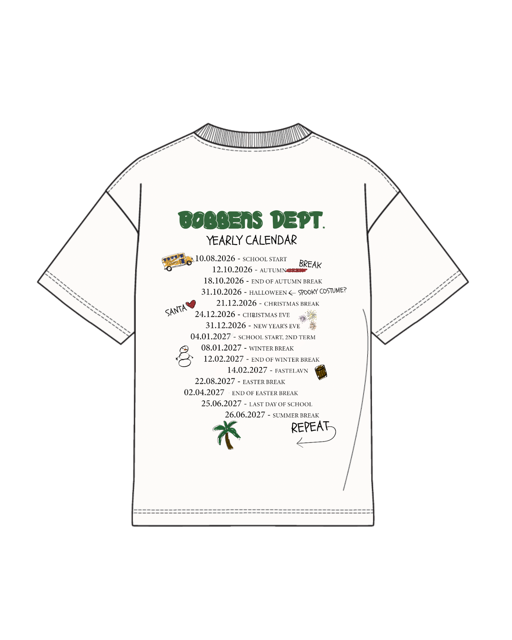 Yearly Calendar Tee